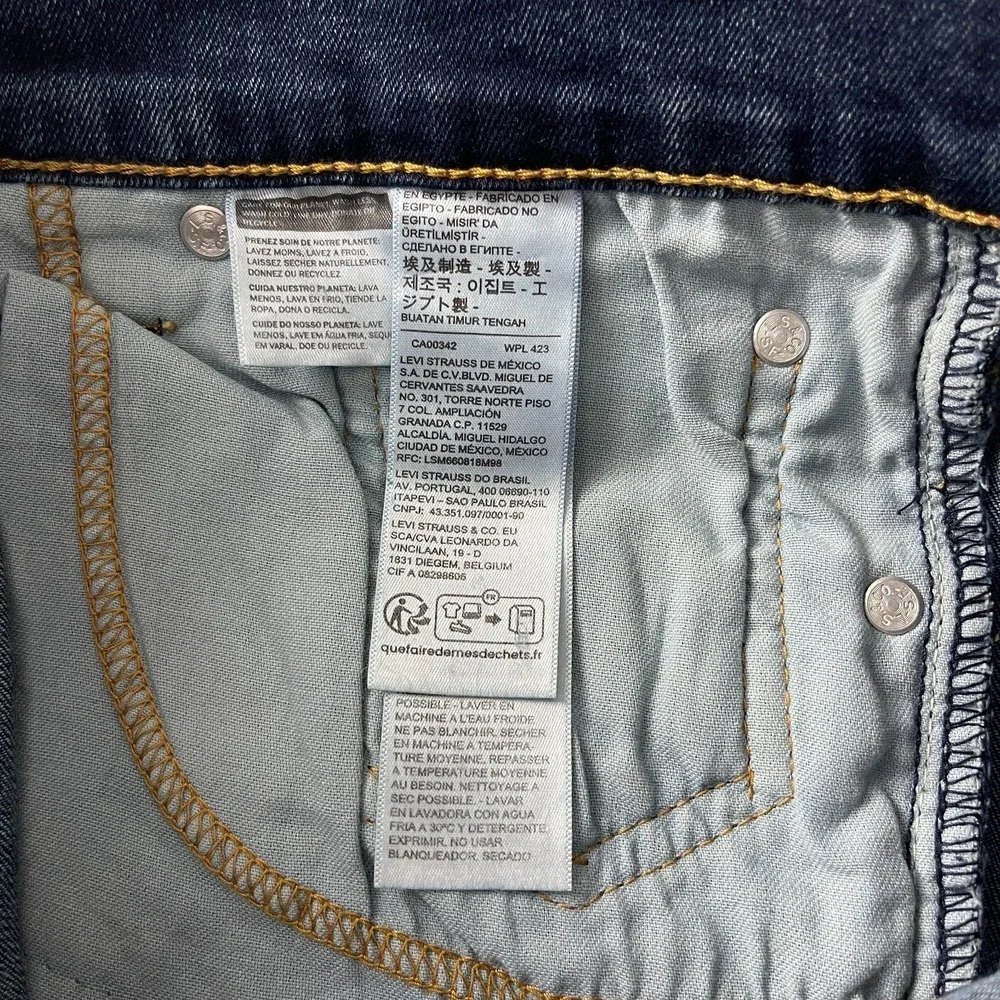 Levis 511 Jeans Mens 32x34 Blue Slim Fit Dark Wash Stretch Denim Grunge Skater